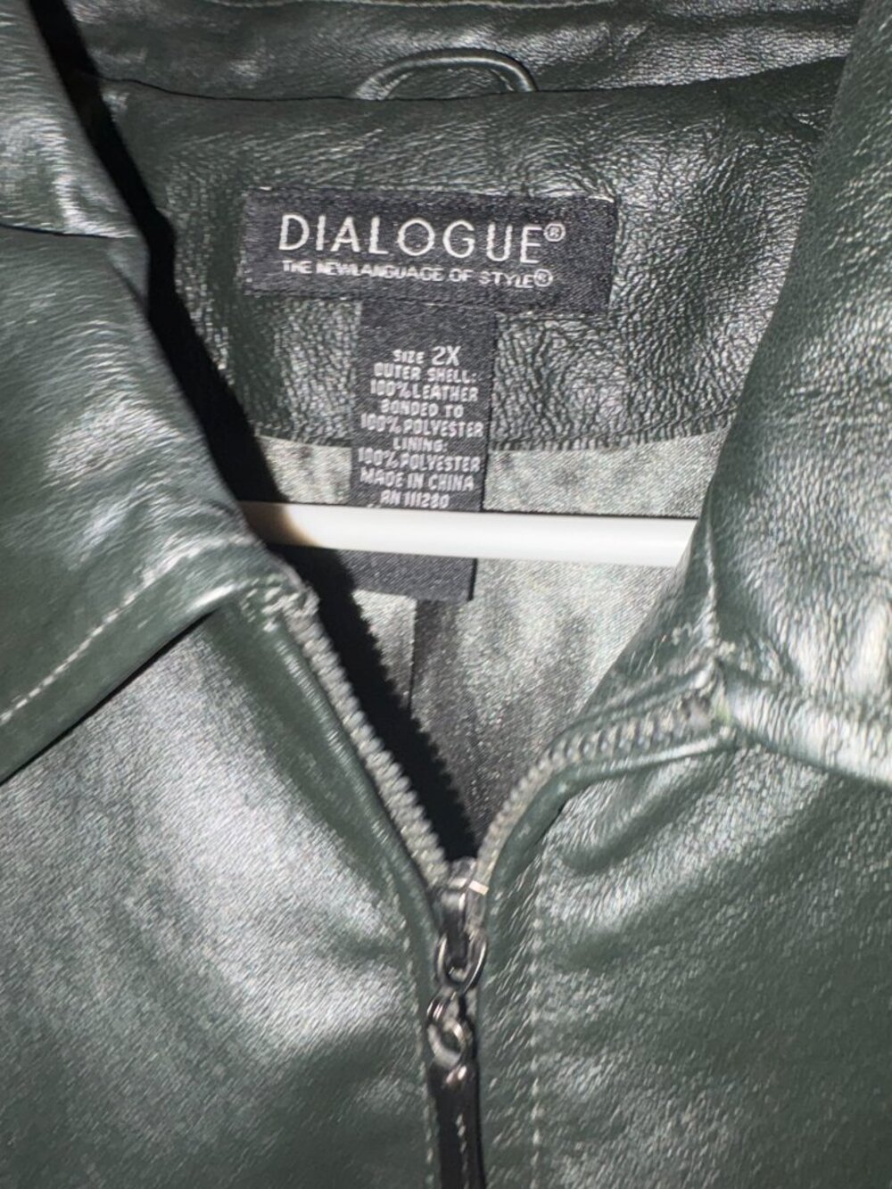 Women's Like New Never Worn 2X Dialogue Black Leather Jacket - Picture 2 of 8